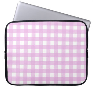 Rosa Gingham Laptopschutzhülle