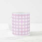 Rosa Gingham Mattglastasse (Vorderseite Links)