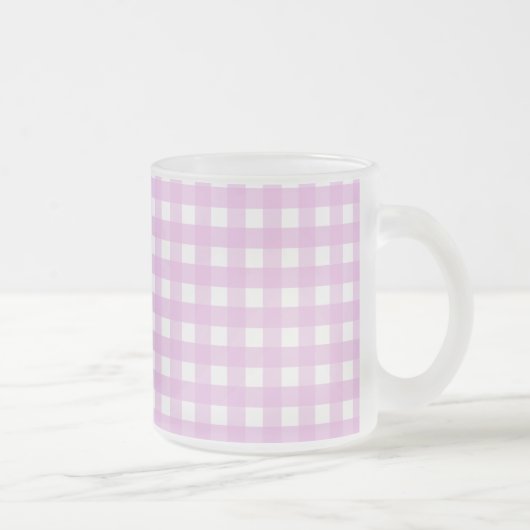 Rosa Gingham Mattglastasse (Rechts)