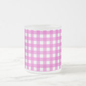 Rosa Gingham Mattglastasse (Mittel)