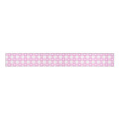 Rosa Gingham mit Paw Prints Ripsband (Vorderseite)