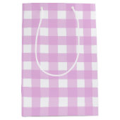 Rosa Gingham Mittlere Geschenktüte (Vorderseite)