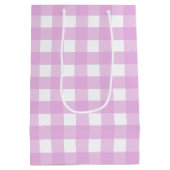 Rosa Gingham Mittlere Geschenktüte (Rückseite)