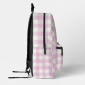 Rosa Gingham-Monogramm-Buchstaben X Bedruckter Rucksack (Links)