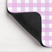 Rosa Gingham Mousepad (Ecke)