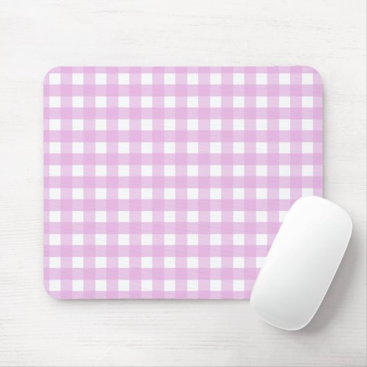 Rosa Gingham Mousepad (Mit Mouse)