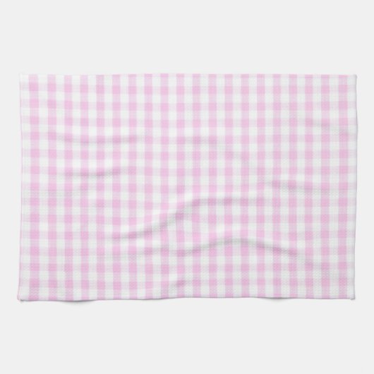 Rosa Gingham-Muster Küchentuch (Horizontal)