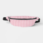 Rosa Gingham-Muster Mädchenhaft Kariert Kariert Bauchtasche (Vorderseite)