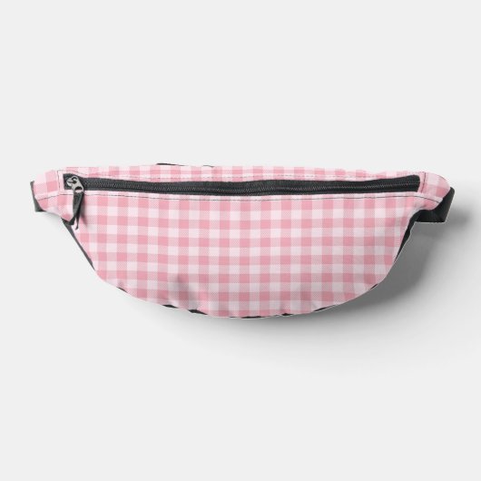Rosa Gingham-Muster Mädchenhaft Kariert Kariert Bauchtasche (Ablage )