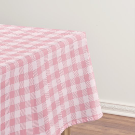 Rosa Gingham-Muster Mädchenhaft Kariert Kariert Tischdecke (Beispiel)