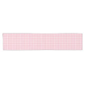 Rosa Gingham-Muster Mädchenhaft Kariert Karomuster Kurzer Tischläufer (Horizontal)