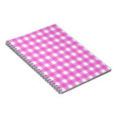 Rosa Gingham Notizblock (Rechte Seite)