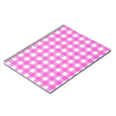 Rosa Gingham Notizblock (Linke Seite)