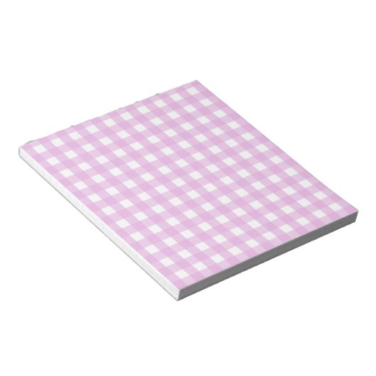 Rosa Gingham Notizblock (angewinkelt)