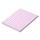Rosa Gingham Notizblock (Rotiert)