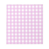 Rosa Gingham Notizblock (Vorderseite)