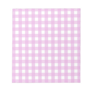Rosa Gingham Notizblock