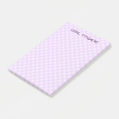 rosa Gingham-Notizen Post-it Klebezettel (angewinkelt)
