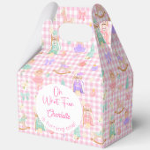 Rosa Gingham-Nussknacker-Geschenkbox Geschenkschachtel (Rückseite)