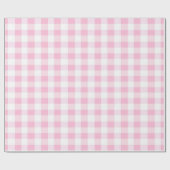 Rosa Gingham-Packpapier Geschenkpapier (Flach)