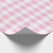 Rosa Gingham-Packpapier Geschenkpapier (Ecke)