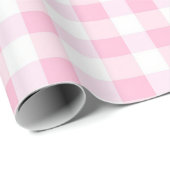 Rosa Gingham-Packpapier Geschenkpapier (Rolleneckpunkt)