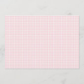 Rosa Gingham Personalisiert Mitteilungskarte (Rückseite)