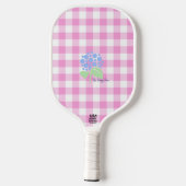 Rosa Gingham Pickleball Schläger (Rückseite)
