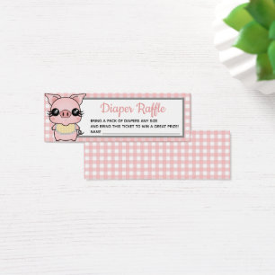 Rosa Gingham-Piggy Babyparty-WindelRaffle