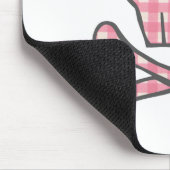 Rosa Gingham-Piraten-Mausunterlage Mousepad (Ecke)