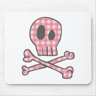 Rosa Gingham-Piraten-Mausunterlage Mousepad
