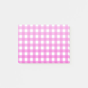 Rosa Gingham Post-it Klebezettel