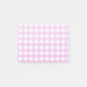 Rosa Gingham Post-it Klebezettel (Vorderseite)