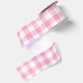 Rosa Gingham Satinband (Rückseite)