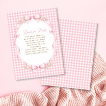 Rosa Gingham-Schleife Florale Bücher für Baby