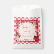 Rosa Gingham-Schleife Weihnachtsfeier