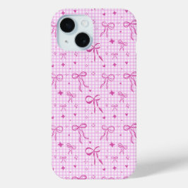 Rosa Gingham-Schleifen-Handyhülle Case-Mate iPhone Hülle