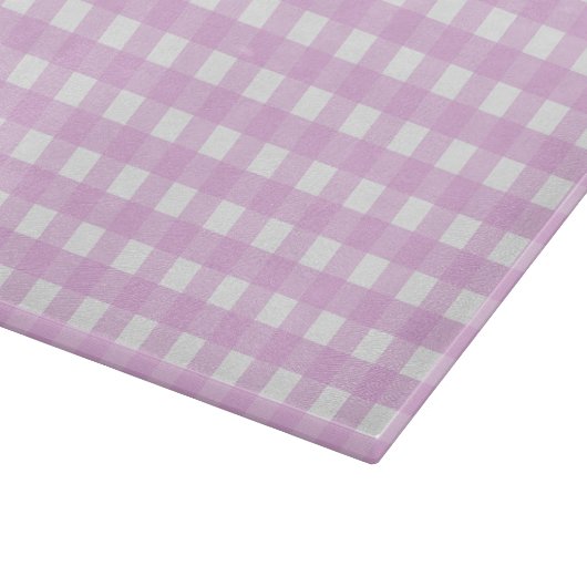 Rosa Gingham Schneidebrett (Ecke)