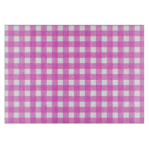 Rosa Gingham Schneidebrett