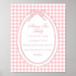 Rosa Gingham-Schürze mit Schleife: Tipps für die B Poster