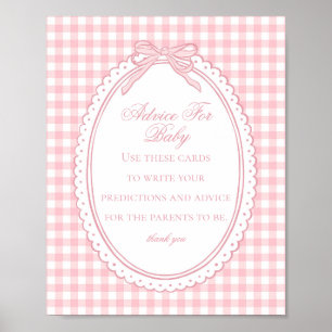 Rosa Gingham-Schürze mit Schleife: Tipps für die B Poster