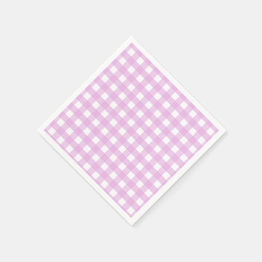 Rosa Gingham Serviette (Ecke)