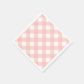 Rosa Gingham-Servietten Serviette (Ecke)
