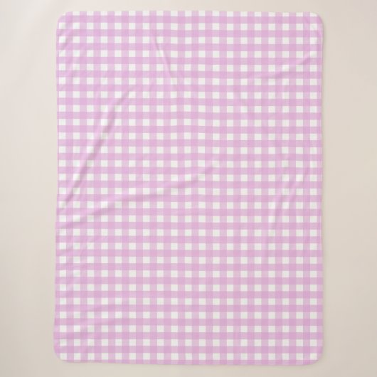 Rosa Gingham Sherpadecke (Vorderseite)