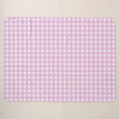 Rosa Gingham Sherpadecke (Vorderseite (Horizontal))