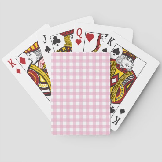 Rosa Gingham Spielkartenspiel Spielkarten (Rückseite)