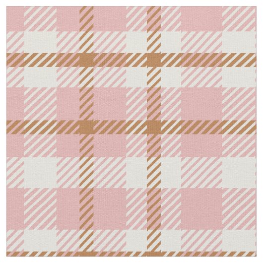 Rosa Gingham-Tartan-Büffelkariert Sommer-Picknick Stoff (Nahaufnahme)