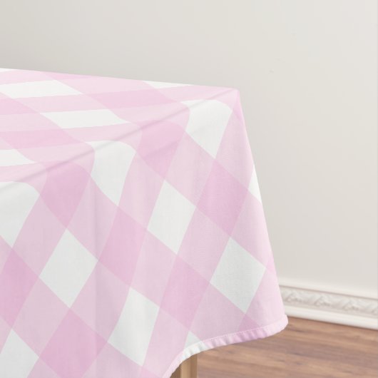 Rosa Gingham Tischdecke (Beispiel)
