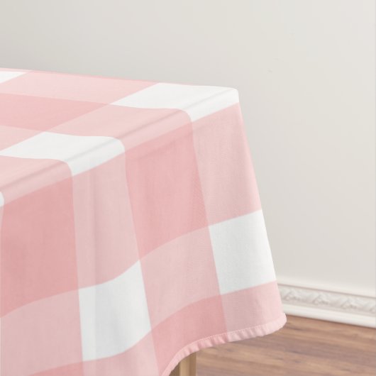 Rosa Gingham Tischdecke (Beispiel)