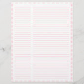 Rosa Gingham Wappen Monogramm Rezept (Rückseite)